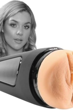 Doc Johnson Main Squeeze - Gabbie Carter - Ultraskyn Stroker - Squeeze Plate For Precise Pressure - Twist End Cap To Control Suction - Discreet Premium Stroker - Male Masturbator, Vagina, Vanilla