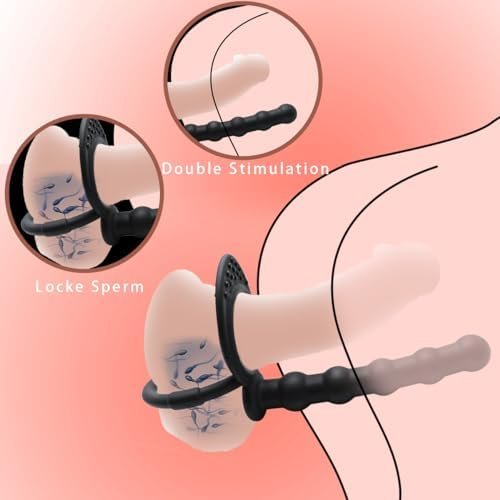 Silicone Anal Plug With Penis Ring,Anal Beads With Cock Ring,Anal Sex Toys,Anal Toys For Men,Women And Beginners,Sex Toy For Vagina,Anal Training For Anal Trainer,Anal Butt For Couples,G Spot Plug Toy - Image 2