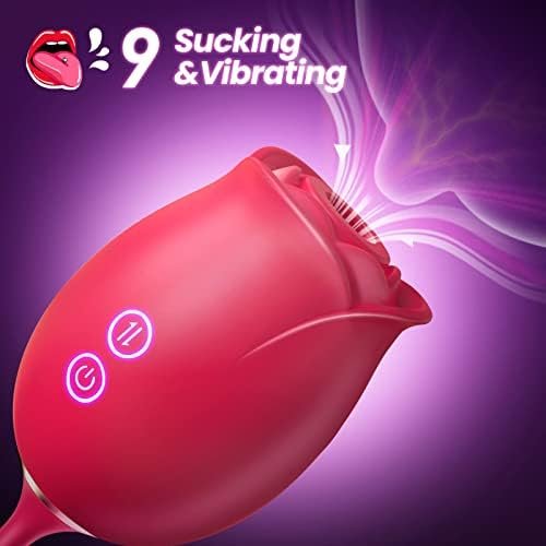 Sucking Sex Toys For Women - Rose Vibrator With Dildo Adult Toys, Sex Stimulator Sucker With 9 Sucking & 9 Thrusting G Spot Vibrators Clitoral Nipple Toys For Womens Sex - Image 2