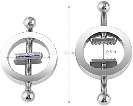 Sinloli Rotatable Adjustable Nipple Clamps And Rubber Coated Tit Clamps And Nipple Suckers With Storage Bag - Image 3