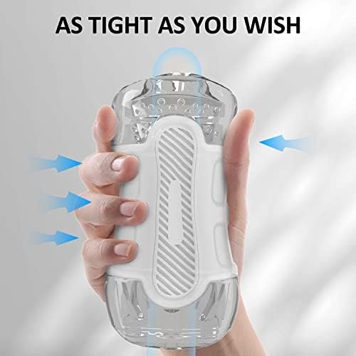 Male Masturbator Adult Sex Toys - Pocket Pussy Stroker For Men With Realistic Textured Vagina And Lips, Open-Ended Dual Channel Penis Sleeve Manual Oral Sex Doll With Handhold For Him Couples - Image 3