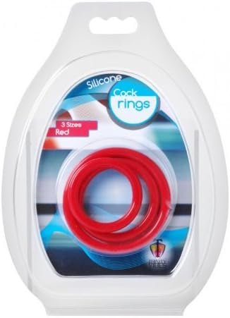 Trinity Vibes Silicone Cock Rings, Red - Image 2