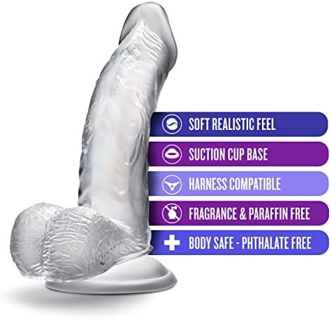 B Yours Diamond Luster - Lifelike Realistic Dildo - Powerful Suction Cup For Hands Free Play And Harness Compatible - Clear To Watch During Play - Curved For G Spot Stimulation - Sex Toy For Him Her - Image 2