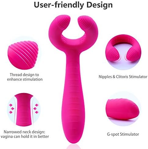 G-Spot Rabbit Vibrator, Adorime 3 In 1 Triple Motor Vibrating Dildo With 7 Vibration Modes, Rechargeable Clitoris Nipple Penis Massager Stimulator Adult Sex Toy For Women Couple Solo Play Sex Things - Image 3