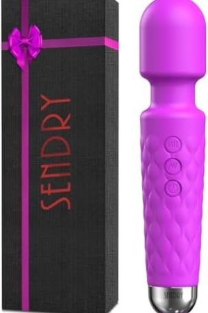 Female Vibrator, G-Spot & Sex Toy, 20 Modes & 8 Speeds Wand Massager, Quiet, Waterproof, Usb Rechargeable Vibrator, Hand-Held Cordless Sex Toys Vibrator For Her Pleasure (Purple)