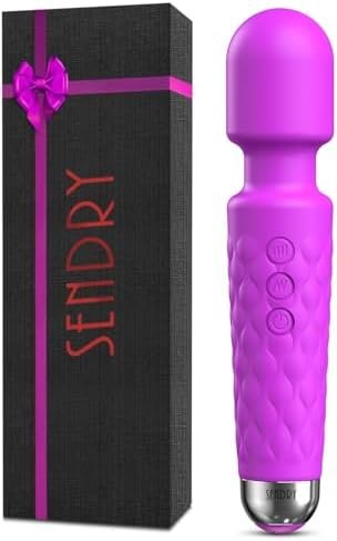 Female Vibrator, G-Spot & Sex Toy, 20 Modes & 8 Speeds Wand Massager, Quiet, Waterproof, Usb Rechargeable Vibrator, Hand-Held Cordless Sex Toys Vibrator For Her Pleasure (Purple)