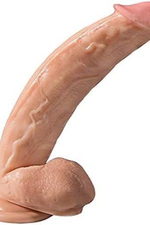 Realistic Dildo, 12 Inch Silicone Huge Penis Handsfree With Strong Suction Cup Flexible Dong Female Masturbator Big Cock For Vaginal G-Spot Anal Masturbation Massage Stick Dildo For Lady