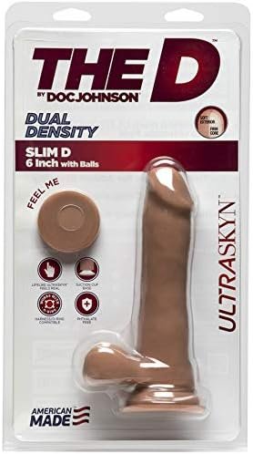 Doc Johnson The D - Slim D - 6.5" With Balls - Ultraskyn, Vanilla - Image 2