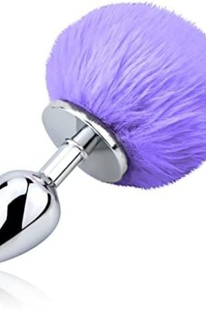 Fst Anal Plug Trainer With Imitation Fluffy Bunny Tail, Stainless Steel Butt Plug Role Play Anal Sex Toys For Men Women Couples