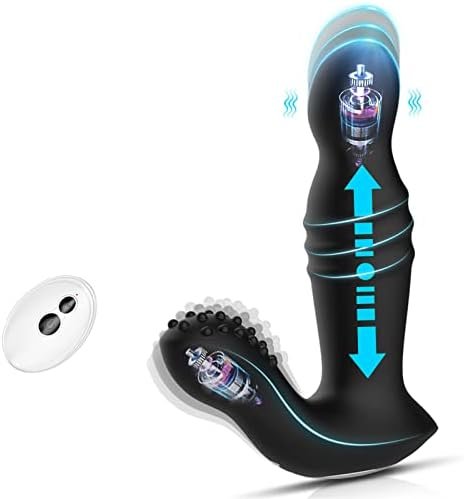 Sumeber Thrusting Prostate Massager Anal Vibrator With Remote Control, 10 Vibrating & 3 Thrusting Modes Prostate Stimulor Toys, G-Spot Vibrator Butt Plug Anal Sex Toys For Men, Women And Couple