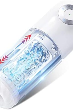 Automatic Thrusting Male Masturbator Cup With 4 Thrusting Modes And 4 Telescopic Speeds, Jinglejungle Ultra Quiet 3D Realistic Textured Pocket Pussy For Male Masturbation, Adult Sex Toys For Men