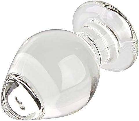 Romi Glass Butt Plug Anal Sex Toy Prostate Massager Small Mushroom Shaped Anal Trainer For Women Men Couple Beginner Transparent