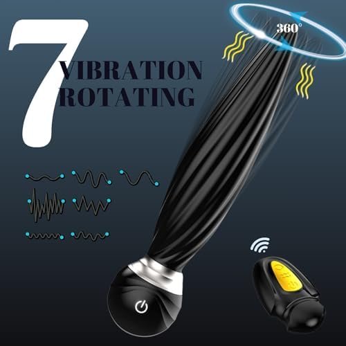 Daisy 7 Vibrating 7 Head Rotating Remote Prostate Massager Anal Butt Plug - Image 2