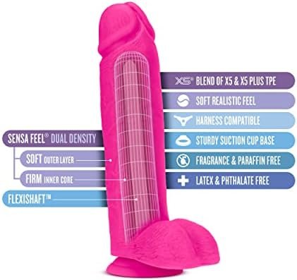 Blush Au Naturel Huge Realistic 10 Inch Suction Cup Harness Compatible Flexishaft Sensa Feel Dildo Sex Toy For Men Women Couples Vanilla - Image 2