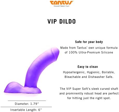 Tantus Sex/Adult Toys Vip Super Soft Dildo - 100% Ultra-Premium Matte Finish Silicone, Anal Safe For Men, Women, Couples - Image 3