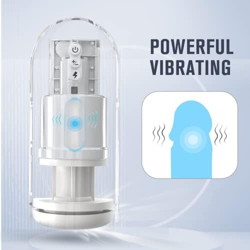 Automatic Thrusting Male Masturbators - Upgraded Male Masturbator With 7 Full-Wrap Thrusting & Powerful Vibrating Modes, Male Blowjob Machine Pocket Pussy Strokers 3D Textured Adult Sex Toys For Men - Image 3