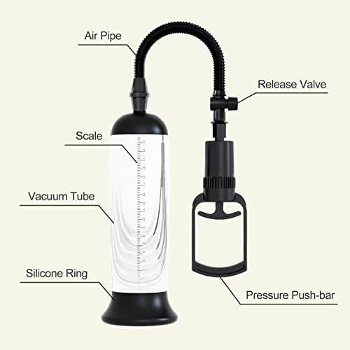 Penis Vacuum Pump, Manual Penis Enlarger Enlargement Extend Pump Air Pressure Device, Adult Male Sex Toys For Men Stronger Bigger Erections With 3Pcs Suction Sleeves (Basic) - Image 3