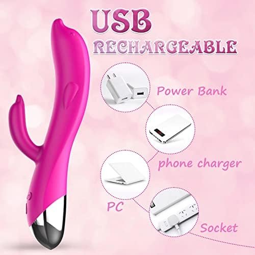 Puwcbze G-Spot Rabbit Vibrator Dildo With 6 Vibration Modes, Nipple Massager For Soft Silicone, Waterproof Rechargeable Adult Sex Toys For Women - Image 3