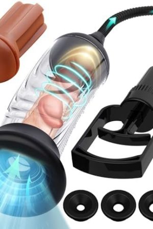Penis Vacuum Pump With Pocket Pussy, Manual Male Masturbator Cup Penis Enlargement Extend Pump, Penis Enlarge Air Pressure Device For Men Stronger Bigger Erections, Adult Male Sex Toys For Men