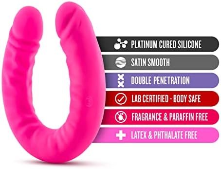 Blush Ruse - Double Ended Curved Dildo - 18"- Ultrasilk™ Puria Silicone For Satiny Feel - Pleasure For Couples - Image 2