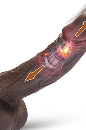 Thrusting Dildo Vibrator Sex Toy With 5 Powerful Speeds&10 Vibrations, Black Realistic Vibrating Dildos For G-Spot And Anal Stimulation, Lubisey Thick Women Masturbation