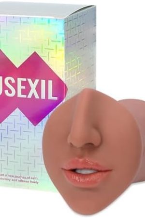 Male Masturbators Adult Sex Toys With Realistic Textured Blowjob Stroker Sleeve For Men Real Mouth Deep Throat Oral Sex For Man Masturbation Pleasure(Brown)