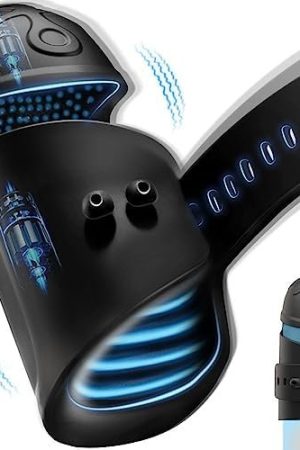 360ยฐ Full Wrapping & Waterproof Vibrating Male Masturbator, Adjustable Buckle Male Penis Vibrator With 10 Vibration For Glans Training Prolong Endurance, Double Motors Male Sex Toy For Men Pleasure