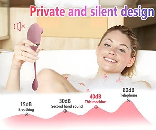 Swtshe Clit Vibrator Sex Toys For Women Couple, Air-Pulse Suction Vibrating Egg Clitoral Stimulator With 10 Frequency Vibration And 7 Speed Suction Models Waterproof Ultra-Hygienic Medical Silicone - Image 3