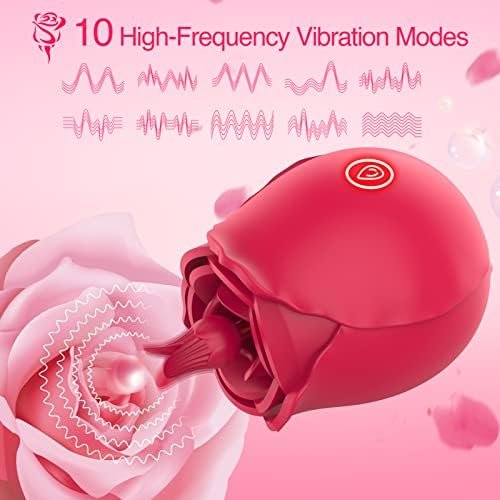 Sex Toys Rose Dildo Vibrator - Upgraded Adult Toys With 10 High Frequency Vibrating Modes For Women Clitoral Nipple, Rose Sucker Sex Stimulator G Spot Vibrators For Woman Couples Adult Sex Games - Image 3