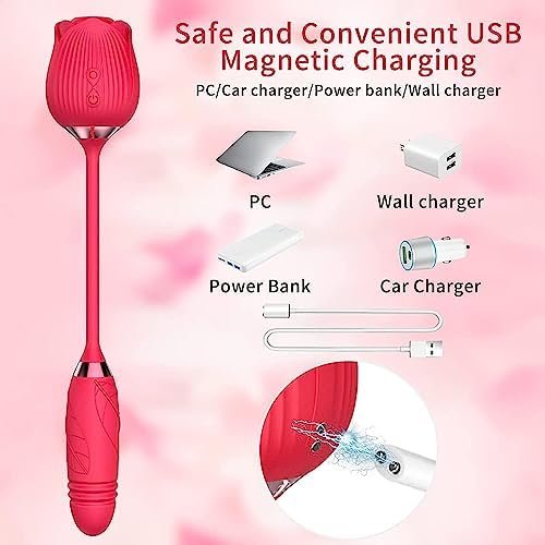 Rose Sex Stimulator For Women, Clitoral Nipple Vibrator With 9 Modes,Vibrating Personal Massager-Sex G Spot Toys Female Couples-Adult Toy (Purple), 1.0 Count - Image 2