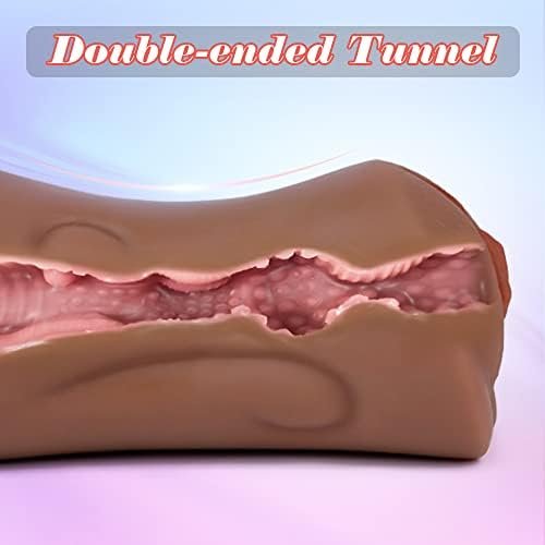 Sex Toys For Men Male Masturbators - Adult Toys 3D Textured Realistic Pocket Pussy, Male Sex Toys Sexual Vagina Sex Stroker, Sex Toys Brown Sex Doll Male Stroking Toys, Adult Sex Toy For Men Pleasure - Image 3