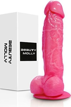 Beauty Molly Superior 7 Inch Anal Realistic Penis Dildo With Suction Cup Adult Sex Toys For Women, Pink