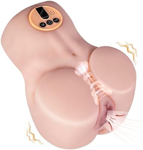 Automatic Wriggling Male Masturbators,Upgraded 10 Wriggle & 3 Vibration Modes Hands Free Pocket Pussy,3D Realistic Vagina Adult Sex Doll,Portable Stroker For Mans Sex Toy