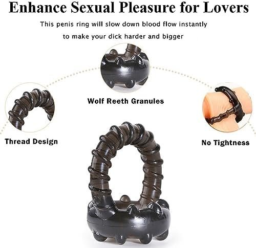 2 Pcs Penis Ring Cock Ring For Men Delay Ejaculation Erection Enhance Sex Toys For Couple Sex Toys Penisring Cockring For Men Man Penis Enlarger Rings (1 Pair) - Image 3