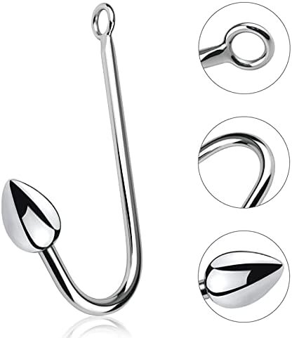 Anal Butt Plug Hook Stainless Steel Anal Rope Hook With Solid Anal Heart Ball Bondage Hook Toy For Unisex Adult Sm Game - Image 3