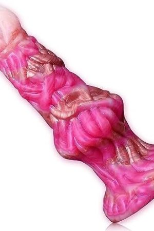 Dragon Dildo, 8Inch Realistic Tentacle Ovipositor Dildo With Knot, Big Pink Silicone Suction Cup Dildo Anal Plug Toys For Women And Couples