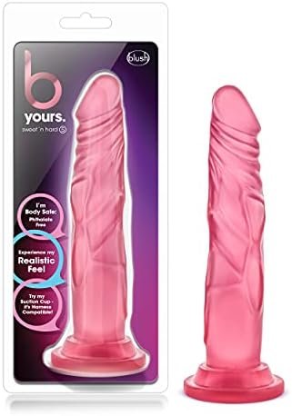 Blush B Yours - Sweet N Hard 5-7 1/2 Inch Realistic Translucent Soft And Firm Dildo - Easy To Clean Suction Cup Harness Compatible Adult Toy - Fragrance Free Sex Toys For Women Men Couples - Blue