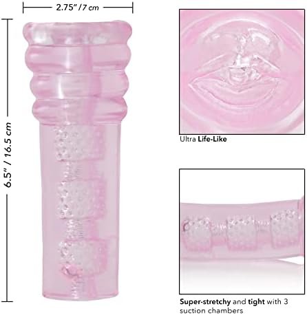 Calexotics Award Winning Sue Johanson’S Super Head Honchomale Masturbator - Male Silicone Masturbation Sleeve - 6.5 Inch Adult Male Sex Toy - Pink - Image 2