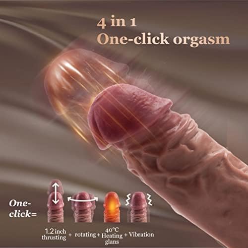 Realistic Thrusting Dildo Vibrator And Vibrating Butt Plug Metal Anal Vibrator With 10 Vibration Modes For Prostate Massager - Image 3