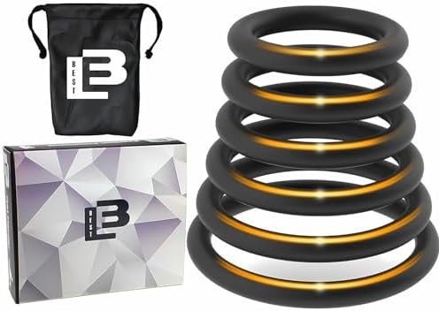 Pleasure4Me Penis Ring Cockring Enhances Erection - 6 Different Size Penis Rings Cockrings - Adult Sex Toys For Men - Super Soft Premium Quality Silicone