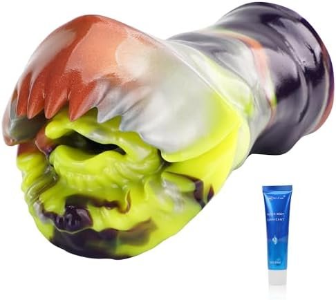 Silicone Male Masturbator Sex Toys For Men, Colorful Soft Pocket Pussy Stroker With Monster-Like Mouth Shape And Realistic Vagina Textured Structure For Gay And Men Penis Glans Training And Blowjob
