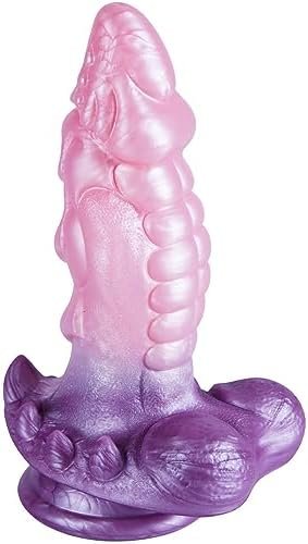 Large Realistic Dragon Dildo - 9.2'' Silicone Realistic Big Dildo, Soft Liquid Thick Dildo, Textured For G-Spot Stimulator, Strong Suction Cup, Hands-Free Play, Suitable For Women, Men And Couples