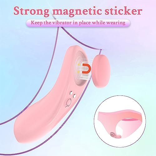 Wearable Panty Vibrator With Magnetic Clip, Cosydeka Remote Control Mini Panty Vibrators For Woman Adult Sex Pleasure 10 Vibration Modes Usb Magnetic Charging (Pink) - Image 3