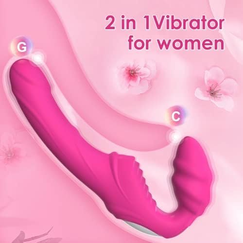G-Spot Vibrator Sex Toys For Women - 2 In 1 Vibrators Dildo Rose Sex Toy For Woman Vibrating Toys Dildos Adult Toy With 9 Vibration Modes, Waterproof Clitoral Nipple Stimulator Anal Plug For Couples - Image 3