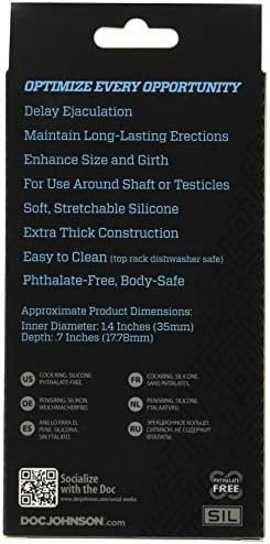 Doc Johnson Optimale - Tapered C-Ring - Stretchy Silicone - 40Mm Unstretched Inner Diameter - Rounded Edges - Won'T Dig Into Skin - Black - Image 3