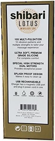 Shibari Lotus, Luxury Wireless 10X Vibrator, Dual Motors, High-Grade Silicone Design, Black - Image 2