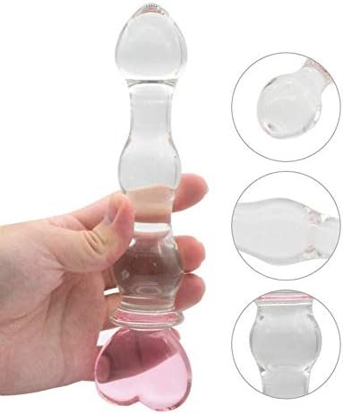 Fst Glass Dildo Butt Plug, Glass Pleasure Wand, Heart Shape Crystal Massager Anal Sex Toys For Women Men Couple - Image 2