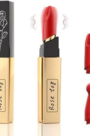 Lipstick Bullet Vibrator Adult Sex Toys, 10 Powerful Vibrations, Mini For Clitoral Stimulation, Rechargeable & Discreet Electric Massagers, Waterproof Portable Rose Toys Women Couples
