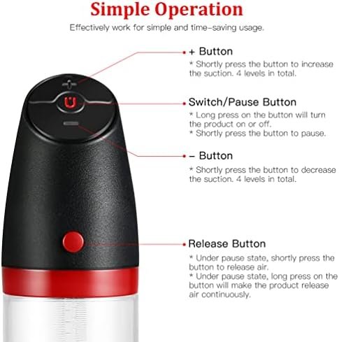 Penis Vacuum Pump,Utimi Electronic Male Enhancement Penis Growth Pump Sex Toys With 4 Suction Intensities For Stronger Bigger Erections,Water Based Lube Included - Image 3