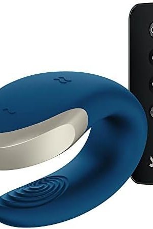 Satisfyer Luxury Double Love Couples Vibrator With App Control And Wireless Remote - G-Spot And Clitoral Stimulation, Partner Toy - Compatible With Satisfyer App, Waterproof, Rechargeable (Black)